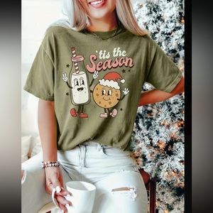 NWT Christmas Tshirt Sz 6 Women’s Green